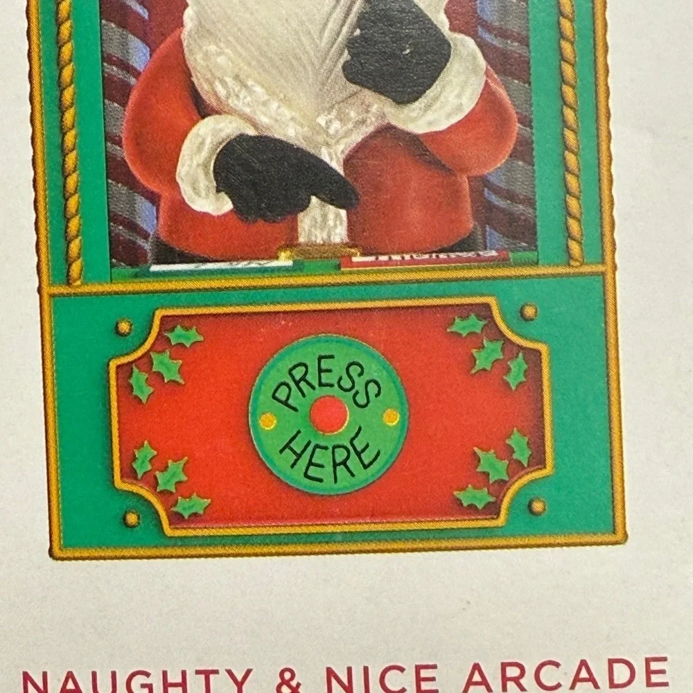 2023 Hallmark Keepsake Santa Ornament Naughty and Nice Arcade Music Light &Sound